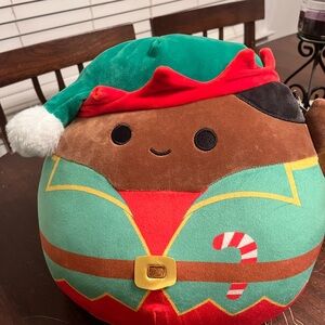 Squishmallows Elf Plush with Green and Red Outfit